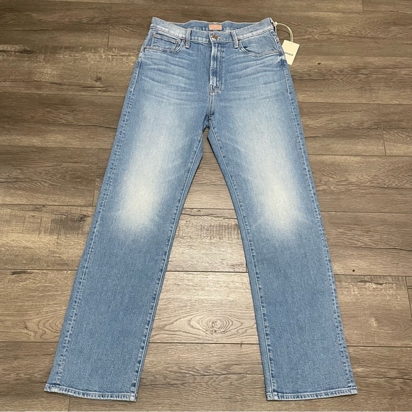 MOTHER The Ditcher Zip Flood Straight Leg Jeans Love On The Beat SZ 27 NWT - Picture 2 of 13